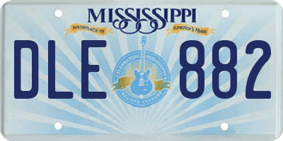 MS license plate DLE882