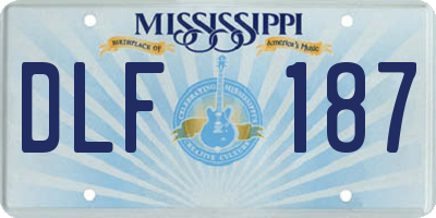 MS license plate DLF187