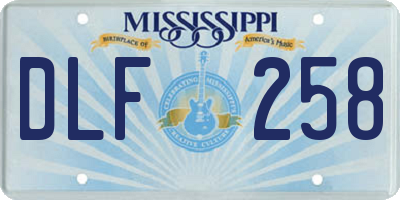 MS license plate DLF258