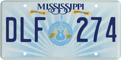 MS license plate DLF274