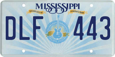 MS license plate DLF443