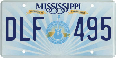MS license plate DLF495