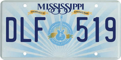 MS license plate DLF519