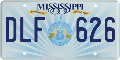 MS license plate DLF626