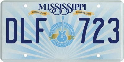 MS license plate DLF723