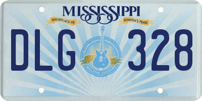 MS license plate DLG328