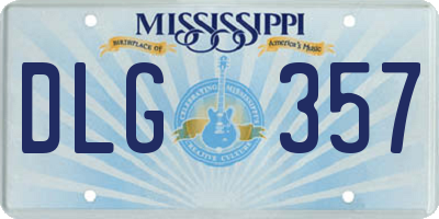 MS license plate DLG357