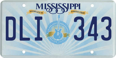 MS license plate DLI343