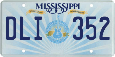 MS license plate DLI352
