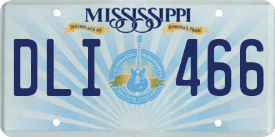 MS license plate DLI466