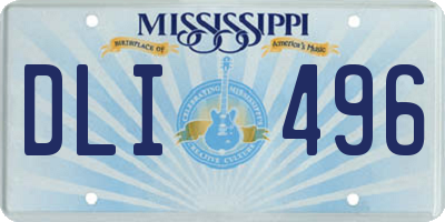 MS license plate DLI496