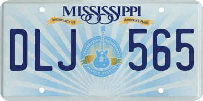MS license plate DLJ565