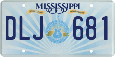 MS license plate DLJ681