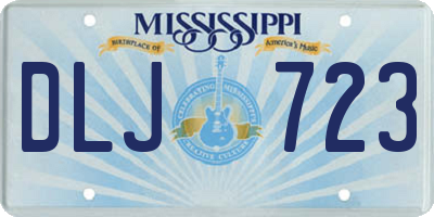 MS license plate DLJ723