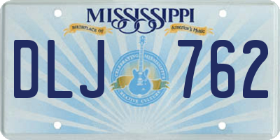 MS license plate DLJ762