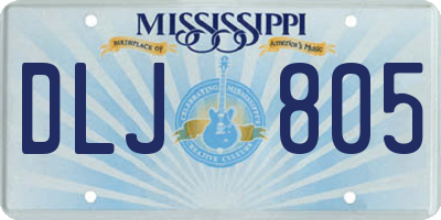 MS license plate DLJ805