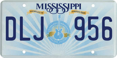 MS license plate DLJ956