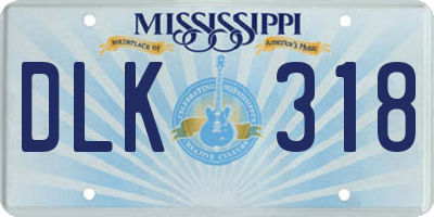 MS license plate DLK318