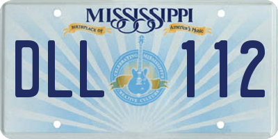 MS license plate DLL112