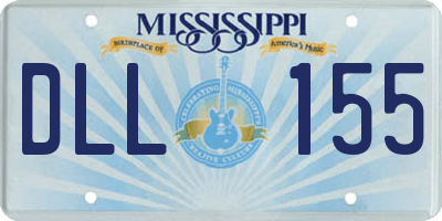 MS license plate DLL155