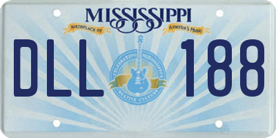 MS license plate DLL188