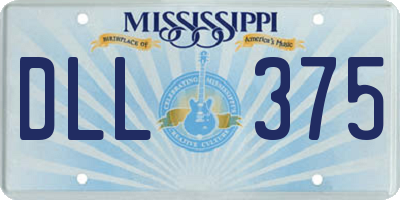 MS license plate DLL375