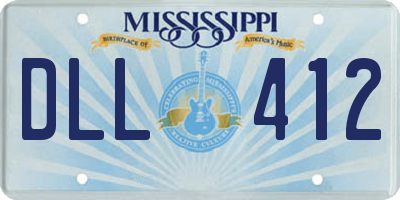MS license plate DLL412