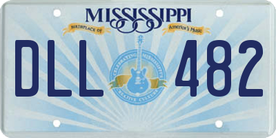 MS license plate DLL482