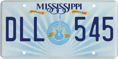 MS license plate DLL545