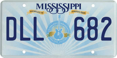 MS license plate DLL682