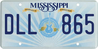 MS license plate DLL865