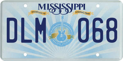 MS license plate DLM068