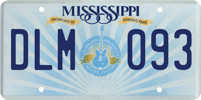 MS license plate DLM093