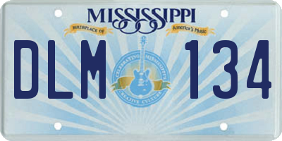 MS license plate DLM134