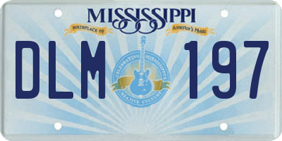 MS license plate DLM197