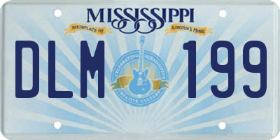 MS license plate DLM199