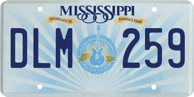 MS license plate DLM259