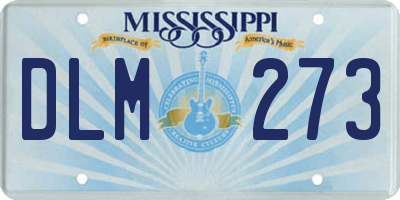 MS license plate DLM273