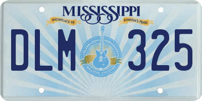 MS license plate DLM325