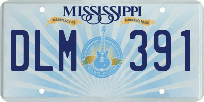 MS license plate DLM391