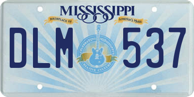 MS license plate DLM537