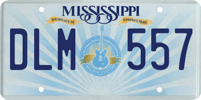 MS license plate DLM557