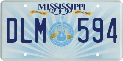 MS license plate DLM594