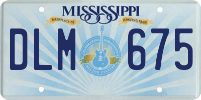 MS license plate DLM675
