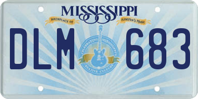 MS license plate DLM683