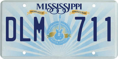 MS license plate DLM711