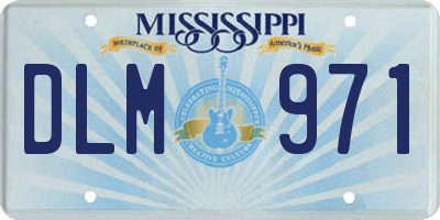 MS license plate DLM971