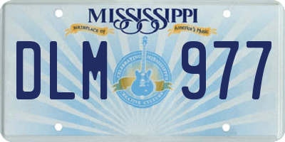 MS license plate DLM977