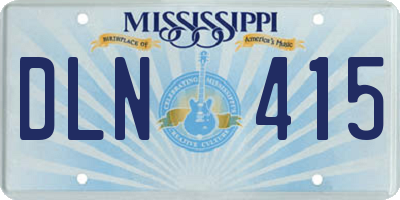 MS license plate DLN415