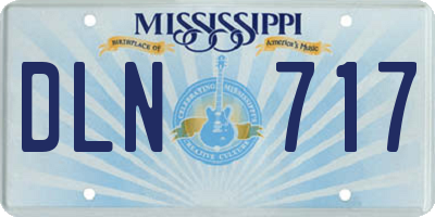 MS license plate DLN717